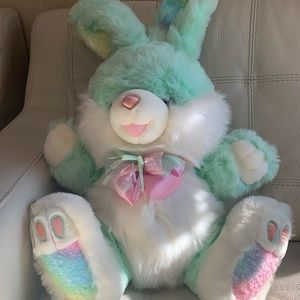 DAN DEE COLLECTORS CHOICE LGHT GREEN EASTER BUNNY RABBIT ANIMAL STUFFED LG PLUSH